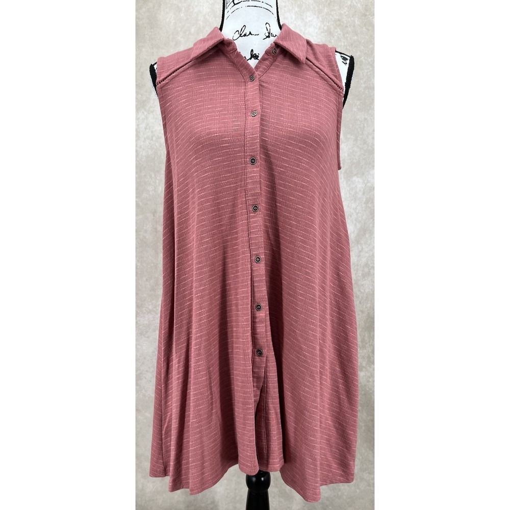 Anthropologie Everleigh Deletta Ipomoea Tunic Dress Small Pink Sleeveless NWT